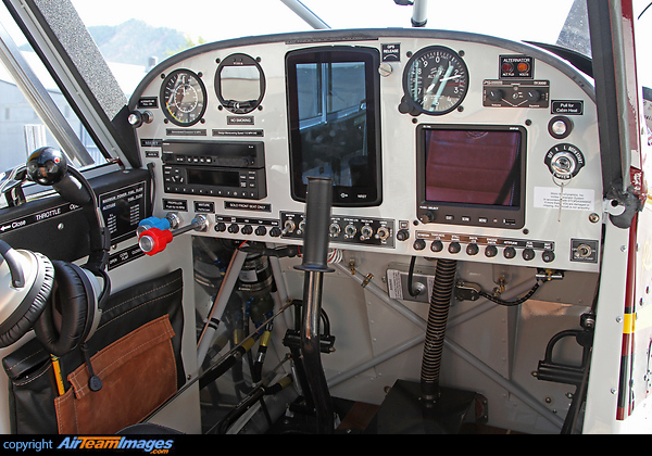 The instrument panel on a new Husky, just rolled out of the Aviat factory in Afton. Aviat A-1C Husky