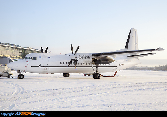 New Fokker 50 for Flyglinjen Kristianstad which was founded 2012 by the local business in Kristianstad and Flyglinjen Vtterbygden Fokker 50