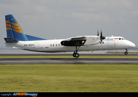 This Merpati Nusantara Airlines Xian MA-60 PK-MZO crashed on landing at Kupangs El Tari Airport on 10th June 2013. All passengers were understood to have surviced the crash. Xian MA-60