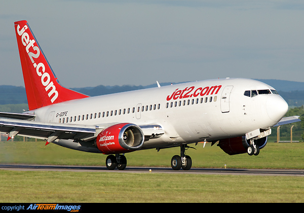 Jet2 Boeing 737 G-GDFE seen here operating in Cargo mode but also operates passenger services Boeing 737-3Q8(QC)