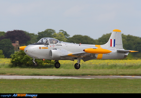 Based aircraft G-BXLO seen here on finals to soon to be closed RAF Church Fenton BAC 84 Jet Provost T4