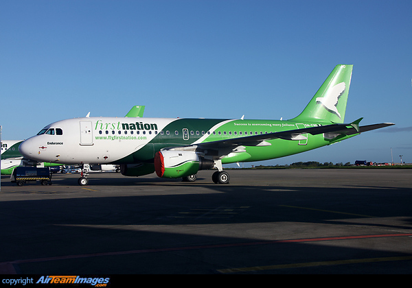 Pictured waiting for delivery at Dublin, Ireland with the message ' Success is overcoming many failures ', the aircraft's name is named Endurance. Airbus A319-113