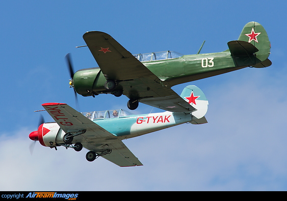 Yakovlev Yak-18A G-CEIB seen here in formation with Yak-52 G-TYAK Yakovlev Yak-18 & Yak-52
