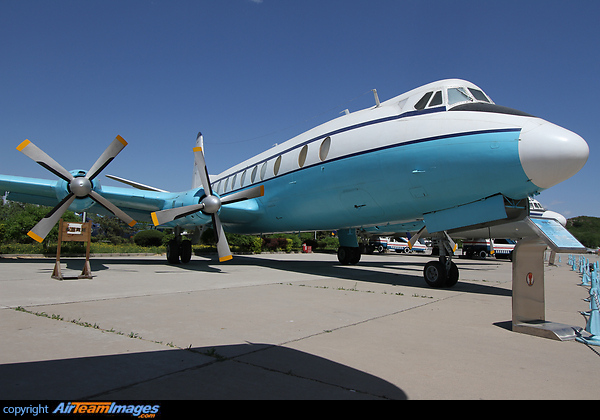 An aircraft used by the Air Force of China displayed at the Aviation Museum in Datangshan. Vickers 843 Viscount