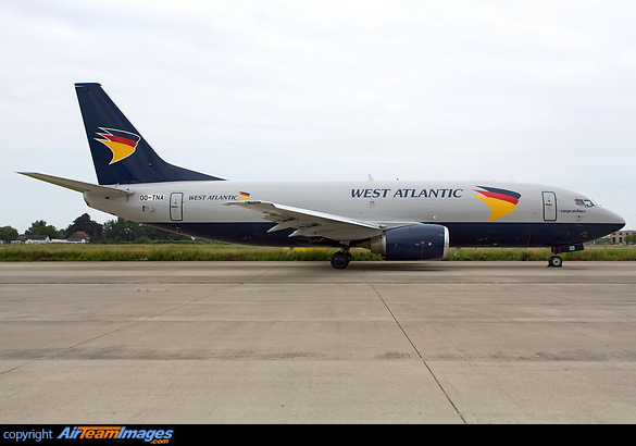 First B737-300 in the West Atlantic c/s - This previous TNT a/c is still wearing the old reg OO-TNA - Ready for departure to Coventry homebase after a paintjob by MAAS Maastricht Aviation Aircraft Services. Boeing 737-3T0(SF)