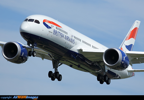 British Airways second Boeing 787 Dreamliner G-ZBJA completing its delivery flight from Seattle to London Heathrow. Boeing 787-8 Dreamliner