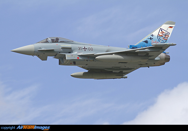 Open Day at Wittmund Airbase to mark the retirement of the McDonnell Douglas F4 Phantom from German Airforce service. Eurofighter Typhoon S
