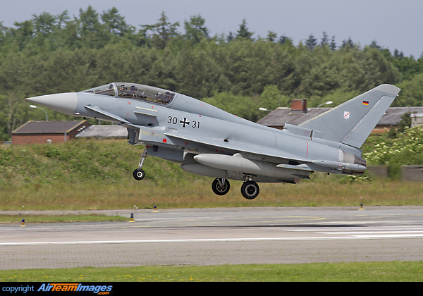Open Day at Wittmund Airbase to mark the retirement of the McDonnell Douglas F4 Phantom from German Airforce service. Eurofighter Typhoon T