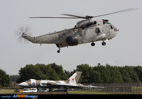 Seen here with Avro Vulcan XM607 Westland Sea King ASaC7