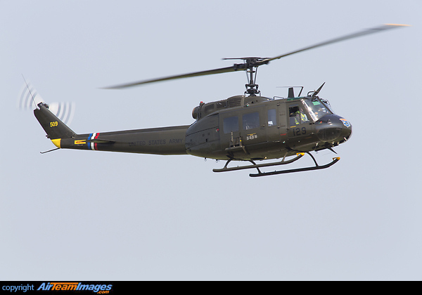 G-UHIH seen here arriving at Waddington 2013 to take part in the static aircraft display Bell UH-1H Iroquois