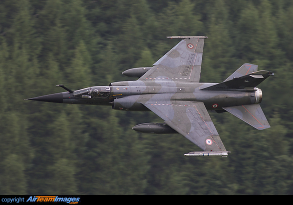 French Airforce Dassault Mirage F1 seen here on a very rarely seen low level sortie in Wales, UK. Flying from Fairford (RIAT)to RAF Valley. Dassault Mirage F1CR
