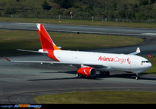 First aircraft wearing the new Avianca Cargo livery Airbus A330-243F