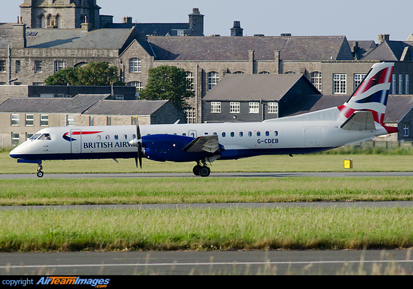 First Saab 2000 in British Airways colours following a cooperation with Eastern Airways. Saab 2000