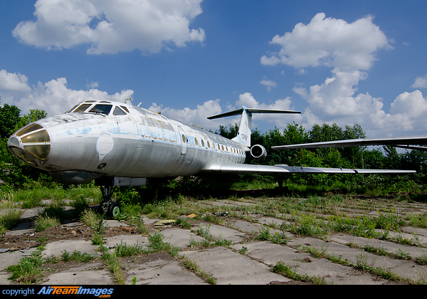 The third prototype of the TU-134 abandoned in a corner of the Ukraine Aviation Museum Tupolev Tu-134