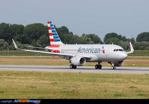 First American Airlines Airbus A319 is speeding down runway 05 for it's delivery flight... Airbus A319-112
