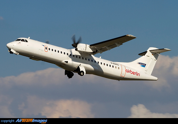 This ATR-72 has been leased to Air Berlin for three months from Avanti Air. ATR 72-202