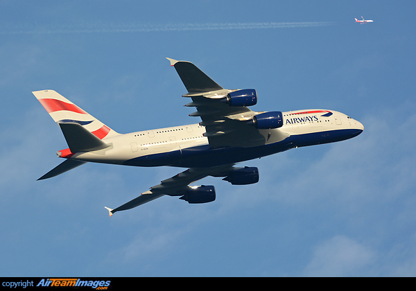 British Airways Airbus A380-841 together with Air Berlin B737-800 D-ABMR Airbus A380-841