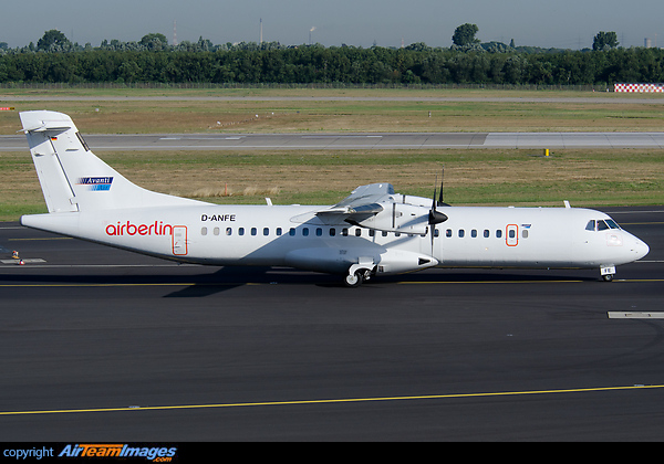 with additional Air Berlin sticker since Avanti Air operates on regional routes for Air Berlin during the Summer season ATR 72-202