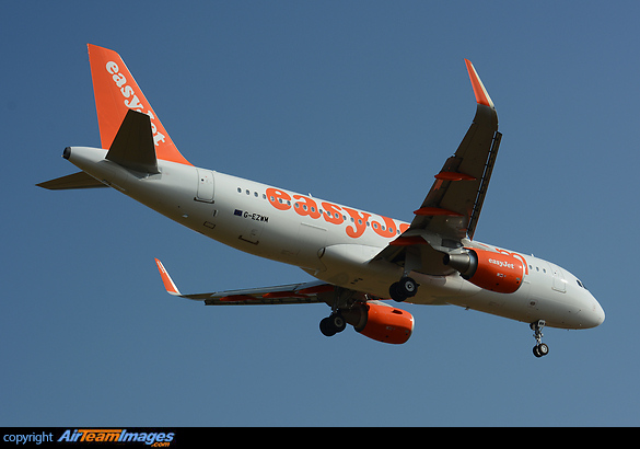 G-EZWM is the first EasyJet Airbus A320 to be delivered with Sharklets Airbus A320-214
