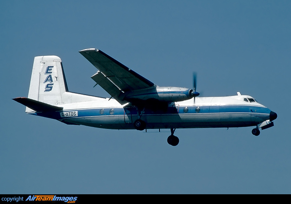 Basic Arkia livery. Handley Page HPR-7 Herald 209