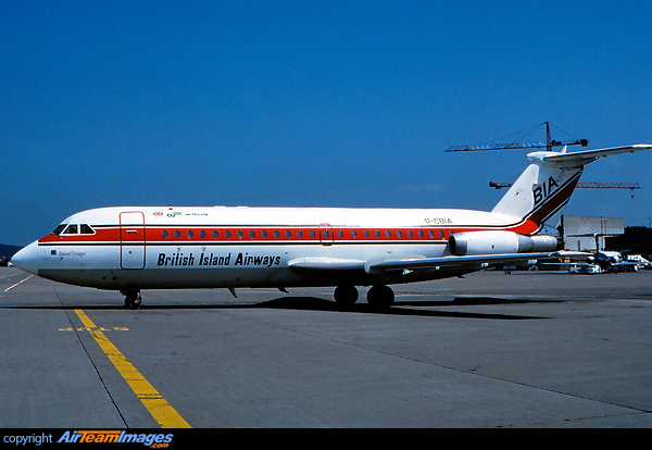 With Air Florida titles above door. BAC 111-416EK One-Eleven