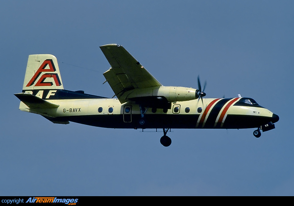 Still in basic modified Aero Turbo Panama livery after lease. Handley Page HPR-7 Herald 214