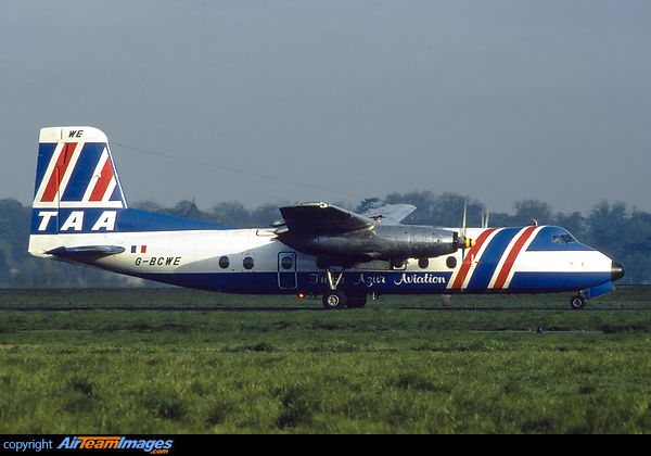 Leased from BAF - British Air Ferries in modified livery. Handley Page HPR-7 Herald 206