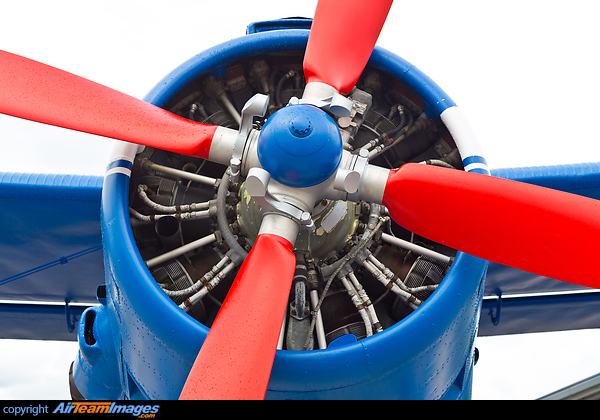 Exhibited at the visitor's viewing platform on the rooftop of the Stuttgart Airport Terminal Antonov An-2