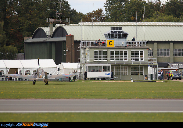 Air Traffic Control Tower at Duxford on Air Show Day Duxford Airport Control Tower