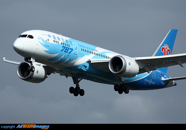 China Southern Airlines flight CZ303 from Guangzhou to London Heathrow service has been changed from the Airbus A330 to their new Boeing 787-8 Dreamliner aircraft. Boeing 787-8 Dreamliner