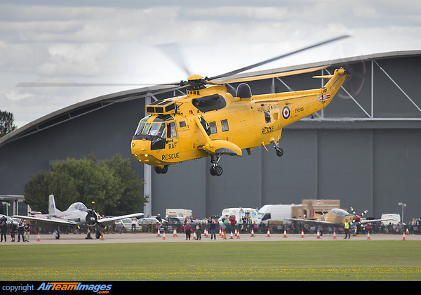 The Sea King ZH543 seen here at Duxford Airshow. Soon to be retired from service, with SAR going to civilian companies. Westland WS-61 Sea King HAR3A