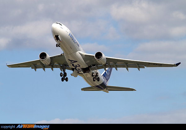 This Airbus A330 F-WWVB was one of two MRTTS for the USAF and when the deal fell through they were stored. The 1st one was delivered to KLM and this one (MSN871) has joined the Airbus Family of prototypes. It has the same style of colour and lettering like the A350 - with A330 under the belly.
It also has a special title - More than 1000 A330s delivered. Airbus A330-203