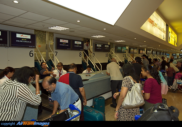 Check-in for Air India flight 114 to Delhi Birmingham Airport
