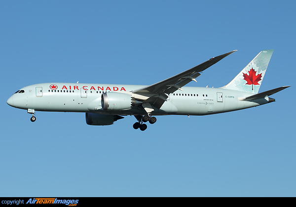 Air Canada's first Boeing 787 operation from London Heathrow to Toronto. Boeing 787-8 Dreamliner