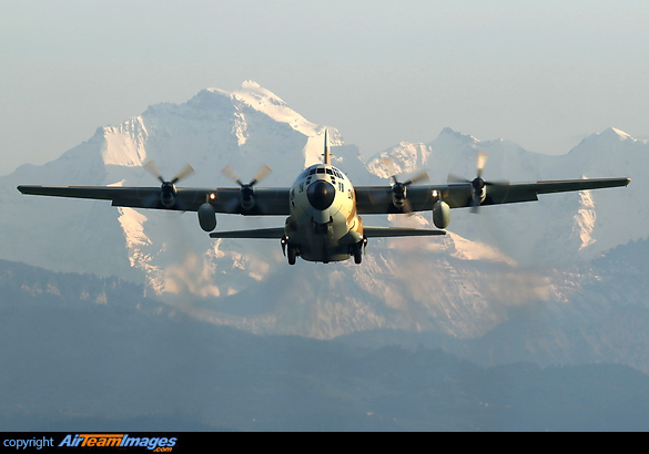 Taking off in front of the Bernese Alps Lockheed C-130H Hercules