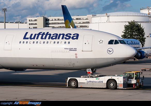 On tow from the maintenance area. Airbus A340-313X
