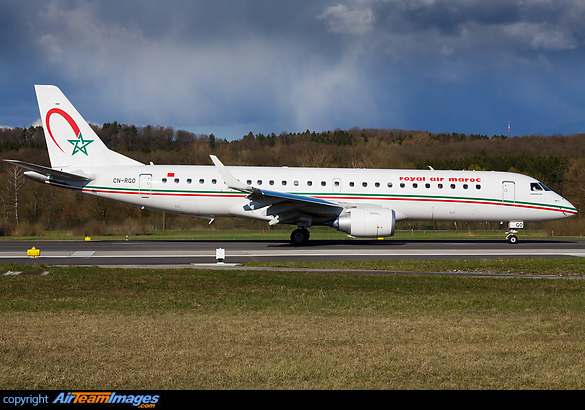 RAM Embraer 190 CN-RGO seen on the runway in ZRH Embraer ERJ-190AR