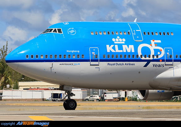 KLM 95 years sticker Boeing 747-406M