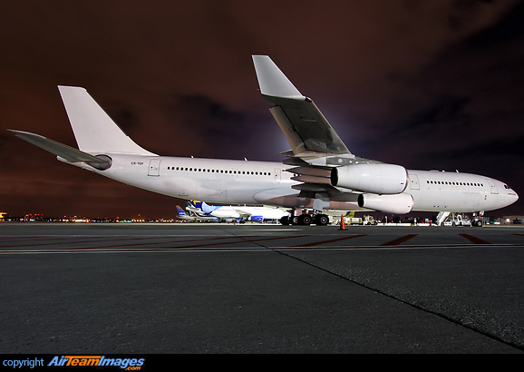 Operated by HiFly of Portugal, in this all white colours. Airbus A340-313