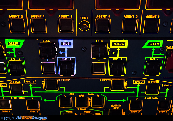 Part of Hydraulics Control Panel Airbus A340-300