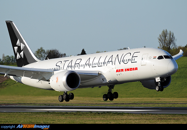 Air India have received their 20th Boeing 787-8 Dreamliner VT-ANU which proudly confirms their Star Alliance membership Boeing 787-8 Dreamliner