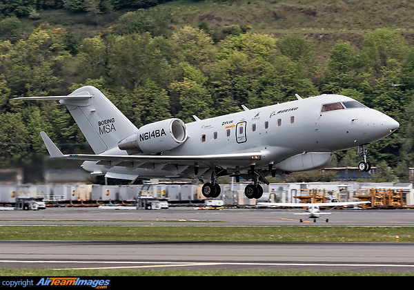 Boeings Bombardier Challenger 604 Maritime Surveillance test-bed. Field Aviation modified the basic air frame to accept the new electronic sensors and equipment. Structurally modified for its military mission by Field Aviation of Cincinnati, Ohio, the Challenger will carry similar camera, radar and communications & electronic sensor systems that Boeing designed for its 737-based P-8 Poseidon. Bombardier Challenger 604 MSA