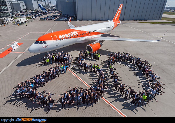 250th A320 Family Aircraft Delivery to easyJet Ceremony Airbus A320-214