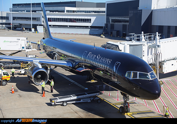 TAG Aviation is operating this Boeing 757 on charter flights on behalf of Four Seasons Private Jet Experience. Boeing 757-2K2