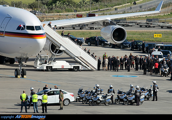 State visit to Malta by the German President, Joachim Guack. Airbus A340-313X