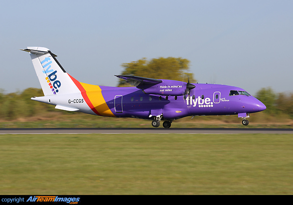 G-CCGS is the first of the Dornier 328 fleet to wear the new Flybe scheme. Dornier 328-110