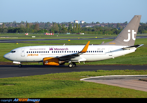Operating on behalf of Monarch for the summer season Boeing 737-7Q8