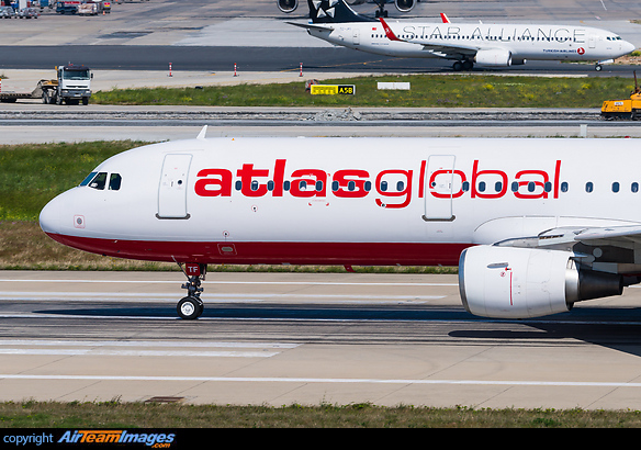 New atlasglobal airline name applied to fuselage. Airbus A321-211