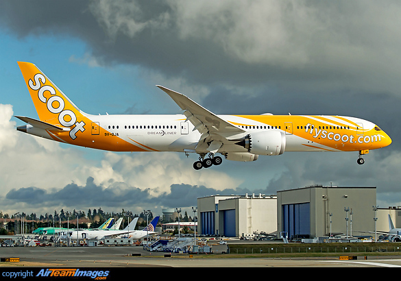 Scoot's first 787-9 dreamliner named 'Dream Start' on its first flight Boeing 787-9 Dreamliner