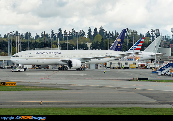 Saudi Arabian airlines 777-300ER on its delivery flight to Riyadh-King Khaled International, Saudi Arabia Boeing 777-368/ER